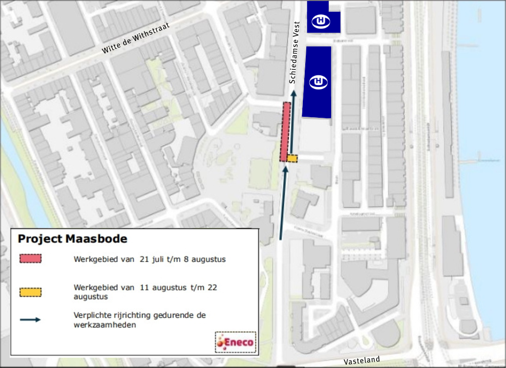 Werkzaamheden Schiedamse Vest