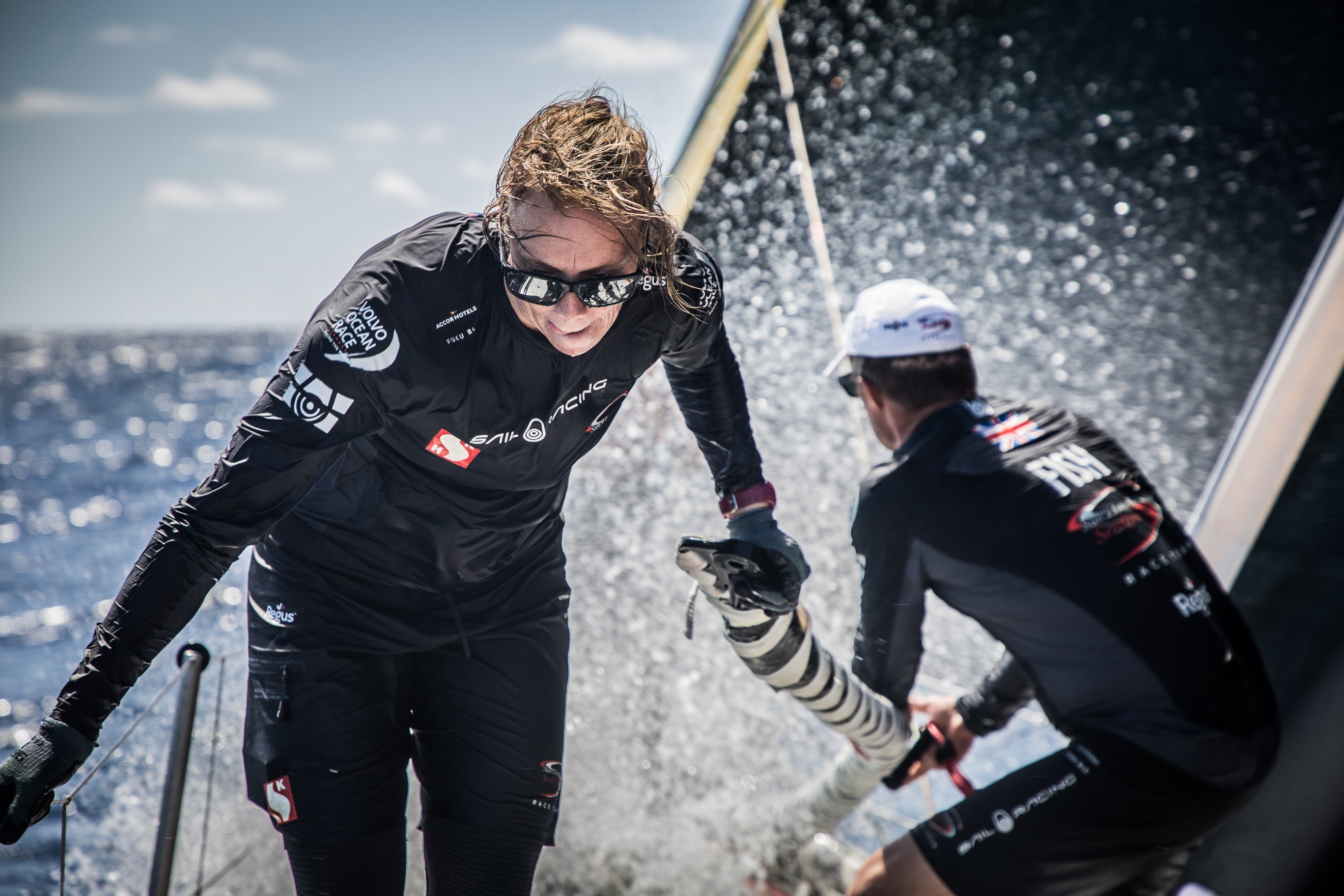 Annemieke Bes tijdens de Volvo Ocean Race 2017-2018. Foto credit: Konrad Frost.