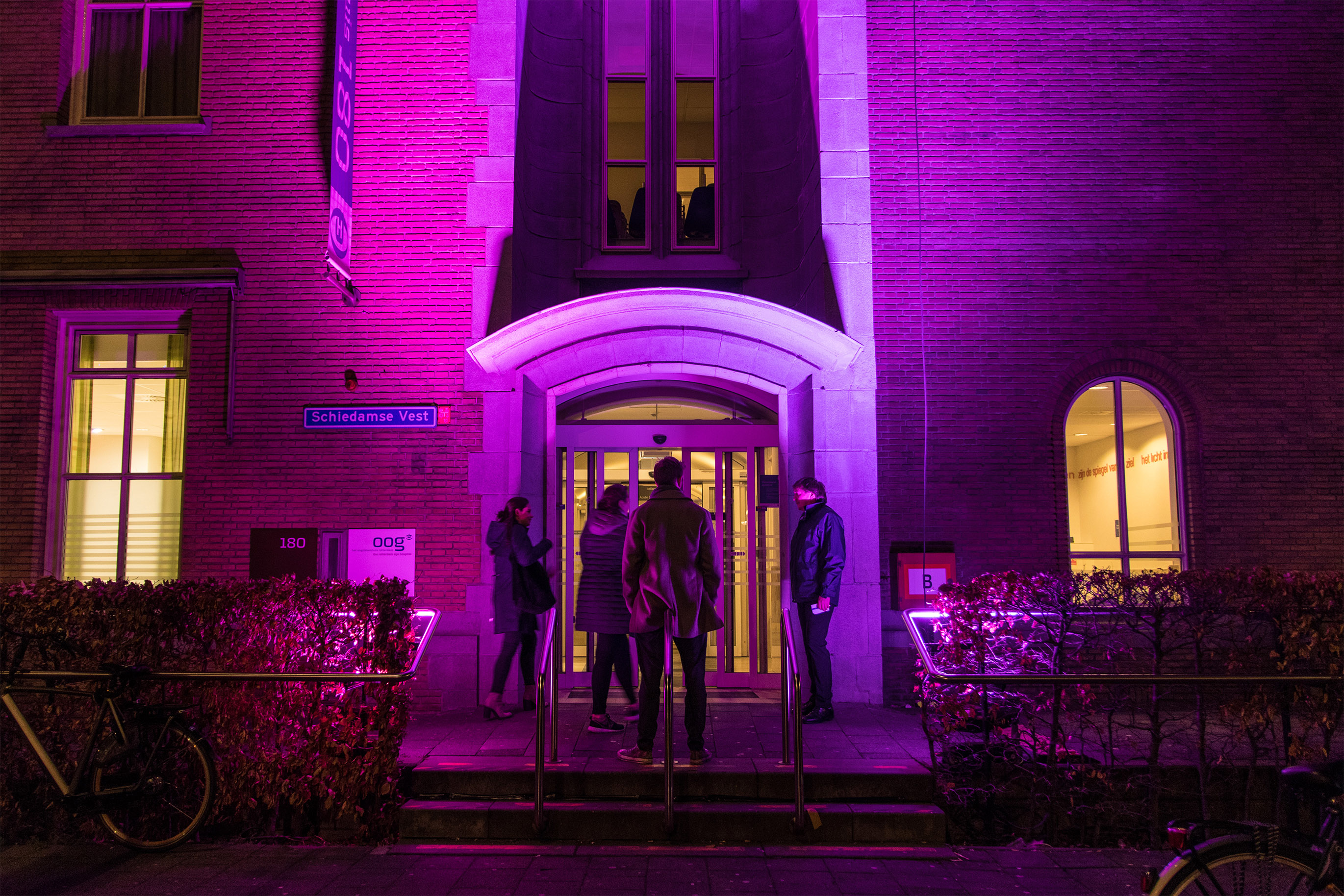 Ingang Het Oogziekenhuis tijdens Museumnacht010 editie 2019