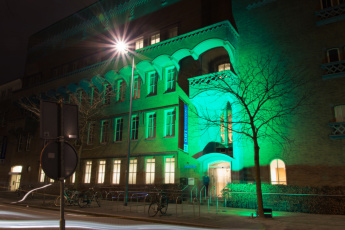 Het Oogziekenhuis groen verlicht