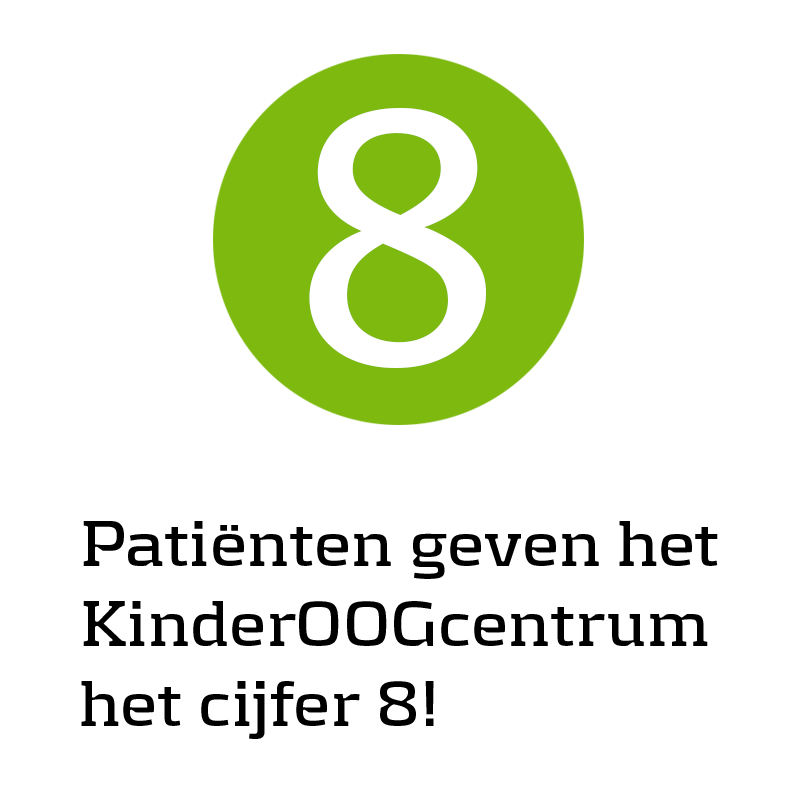 Klanten geven het KinderOOGcentrum het cijfer 8!
