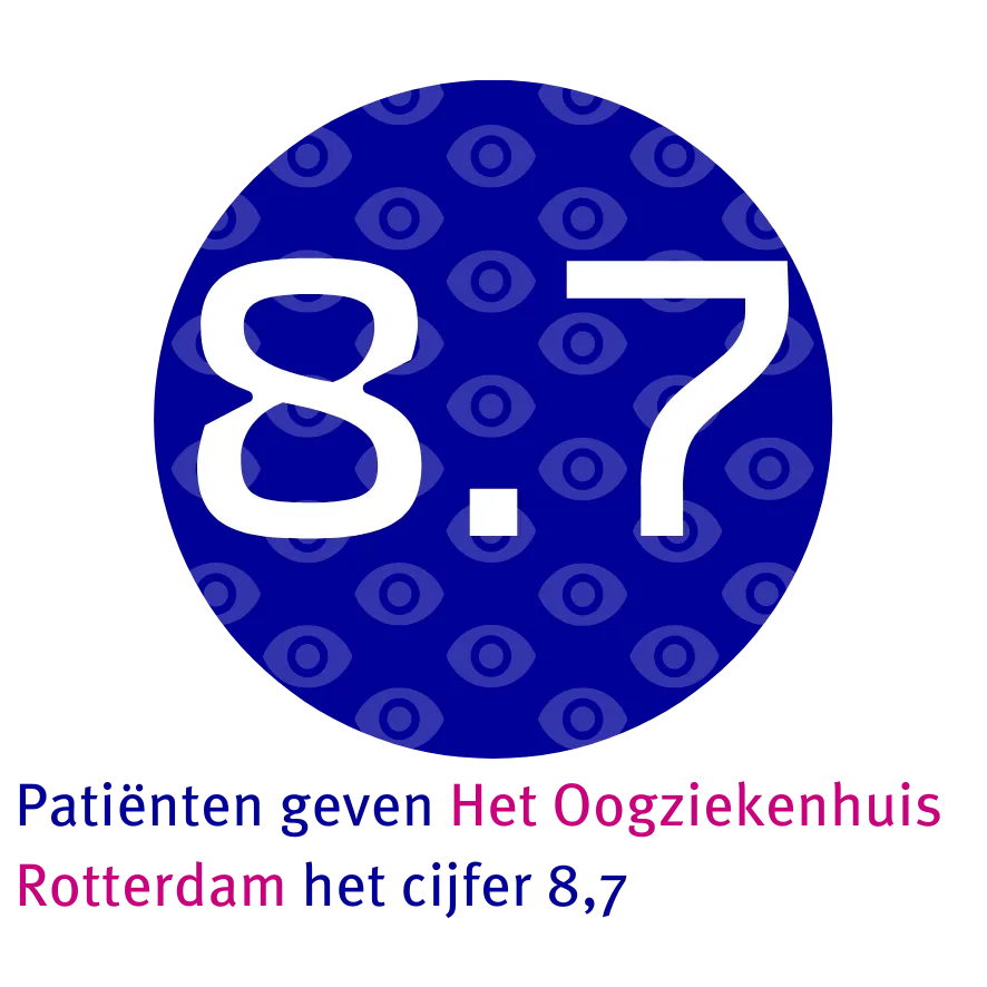 Patiënten geven het cijfer 8.7