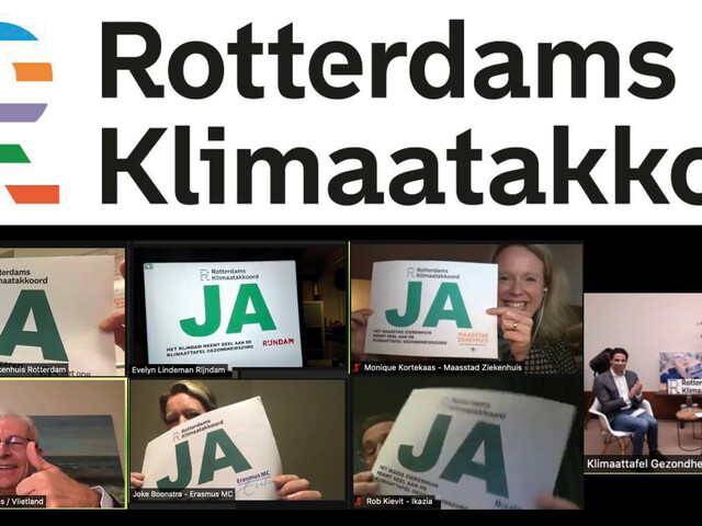online tekenen Rotterdams klimaatakkoord.