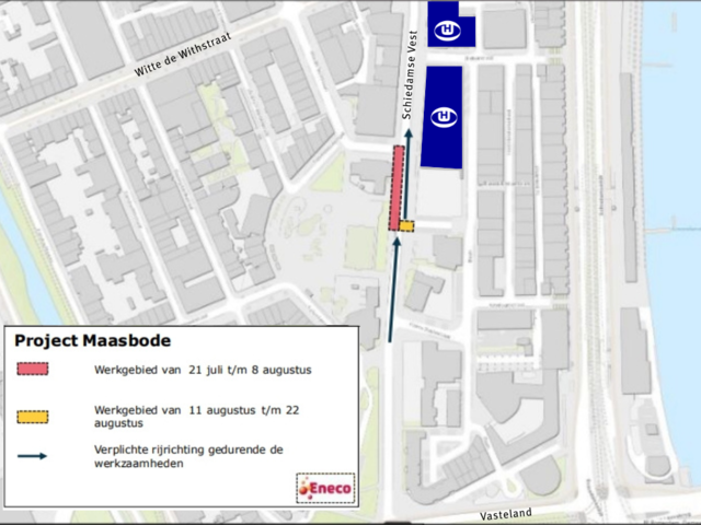 Werkzaamheden Schiedamse Vest