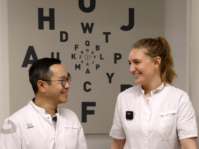 Foto van optometristen Robert en Lynn